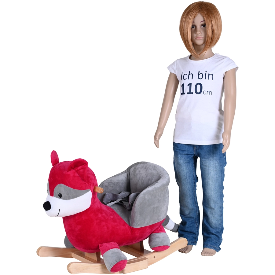 knorr toys® Schaukeltier Waschbär rot