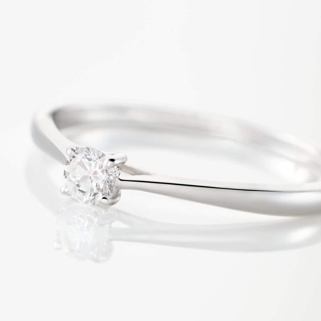 Bague Solitaire Aphrodite Or Blanc Diamant