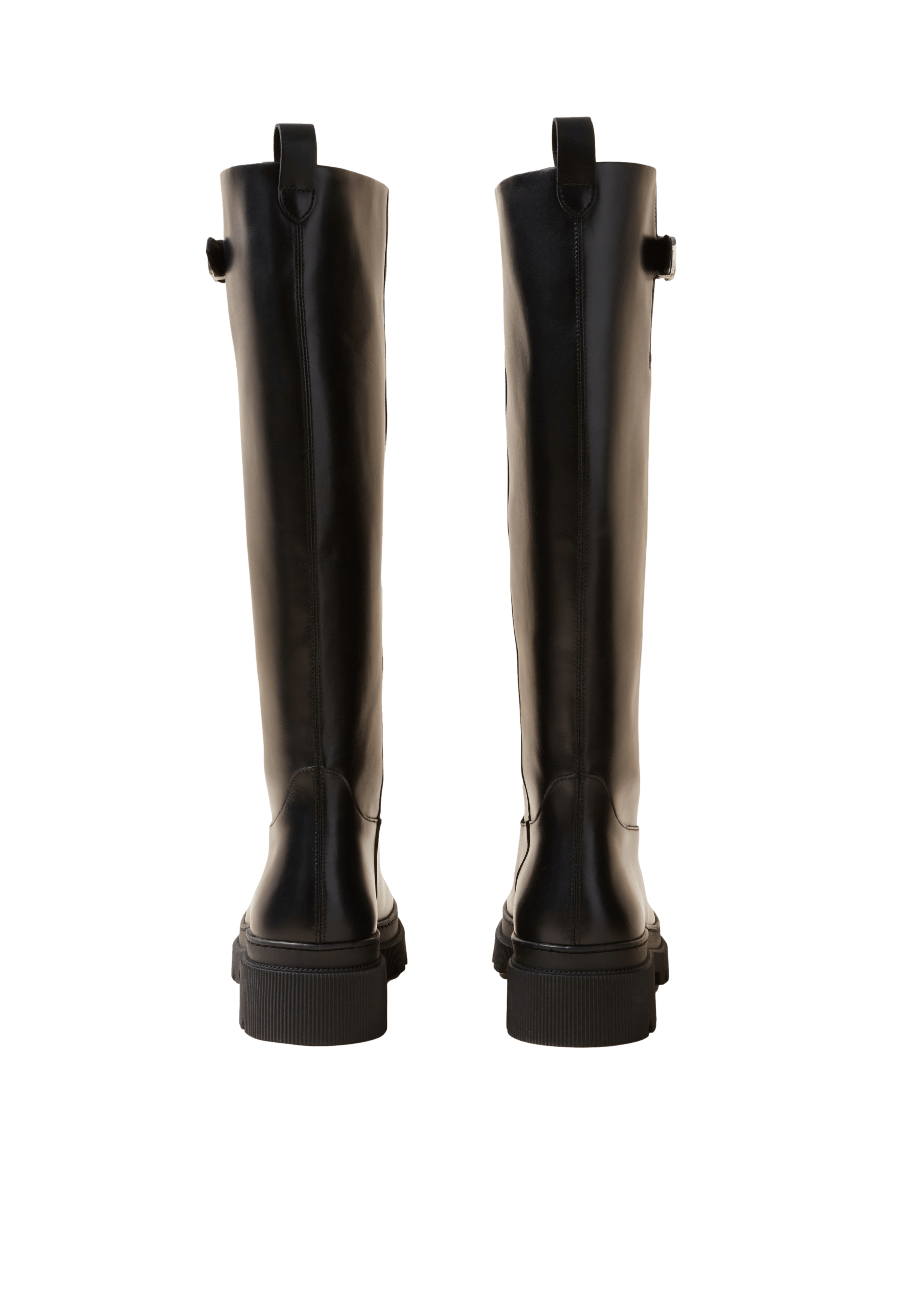 Bottes en cuir lisse | Noir