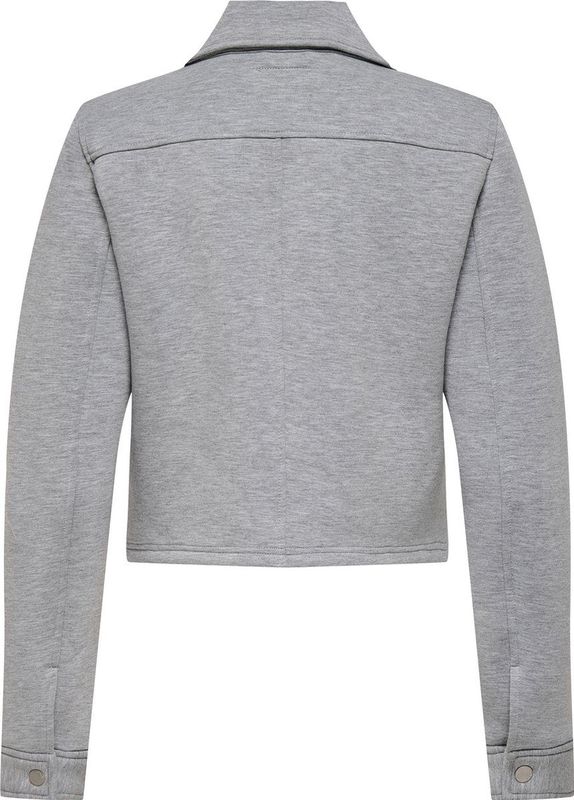 Only - ONLJUDITH - Korte Jas - Grey Melange - Scuba Stof