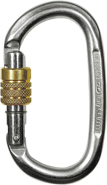 CLIMBING TECHNOLOGY - MOUSQUETON OVAL PILLARD VIS ACIER