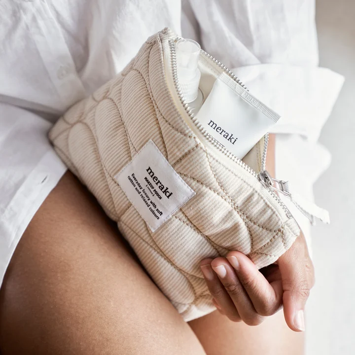 Meraki - Mentha Kosmetiktasche 30 x 20 cm, off white / safari