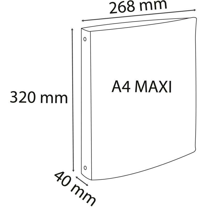 Classeur 4 anneaux plastifié Exacompta Chromaline A4+ Dos 4 cm couleurs assorties