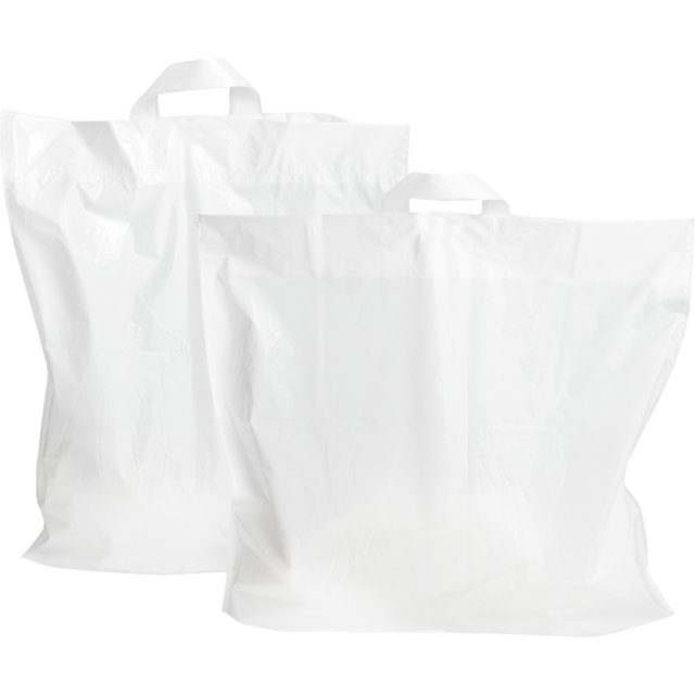 Tas, LDPE, 46x 5x52cm, lusdraagtas, wit