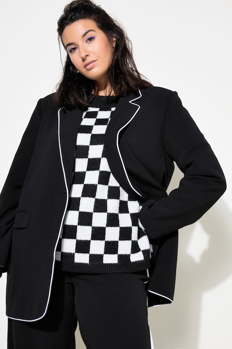 Blazer, Oversize Shape, Piping