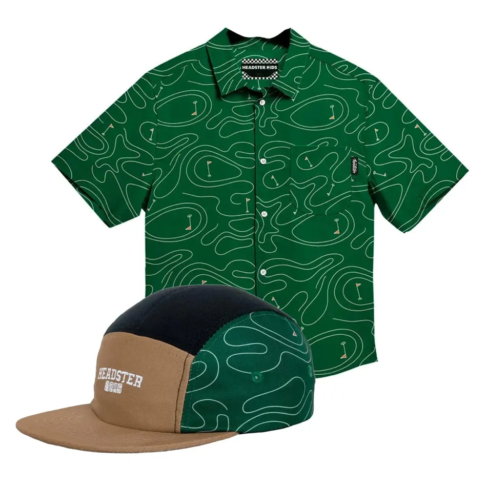 Headster Kids Ensemble chemise + casquette 2-10 ans - Evergreen