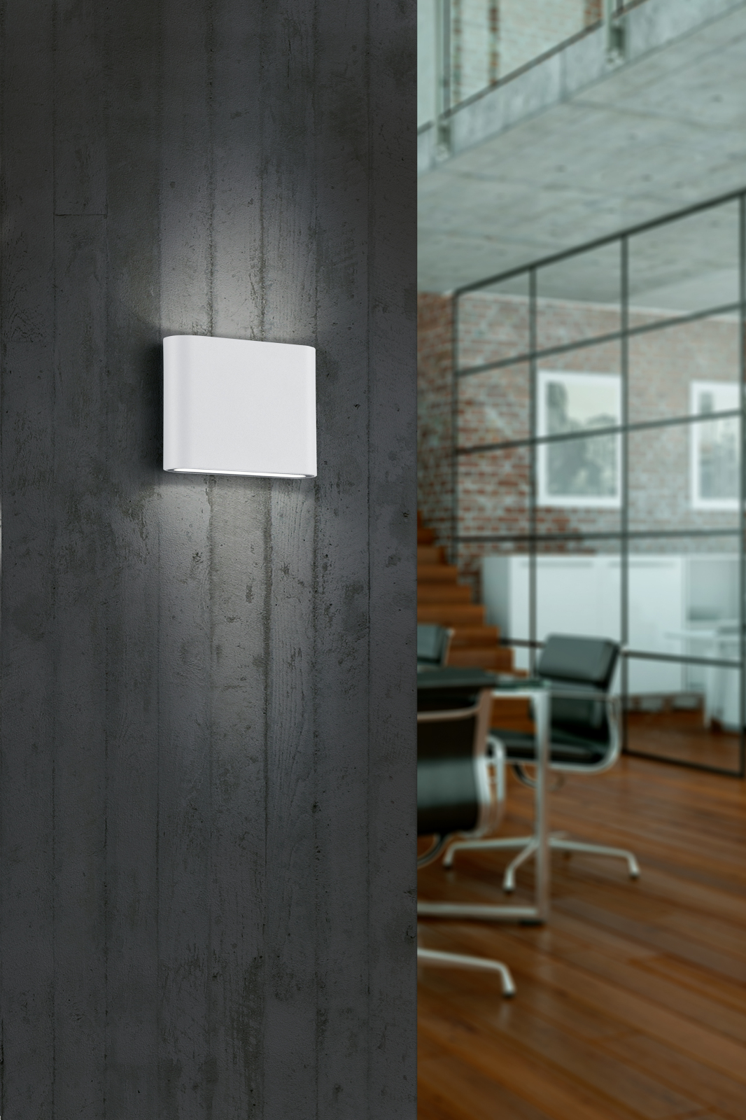 LED-Außen-Wandleuchte - weiß-matt