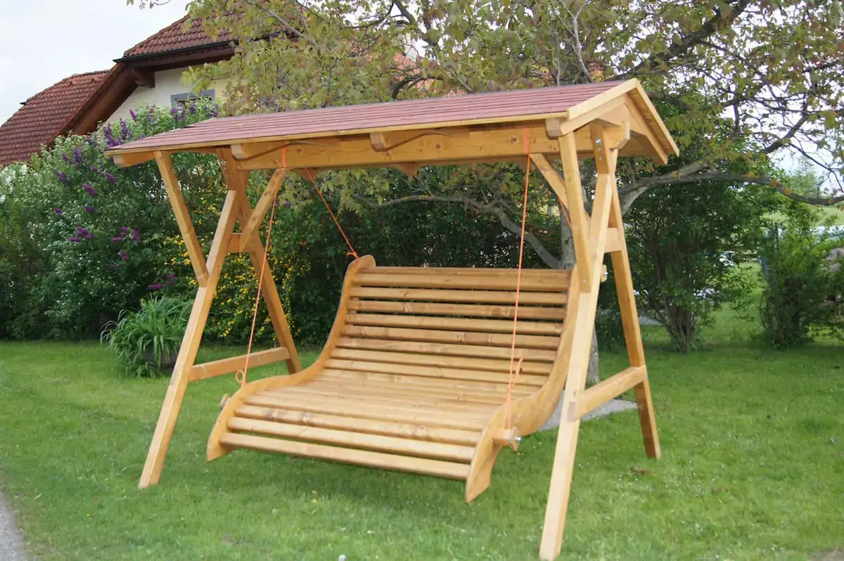 PureHaven Hollywoodschaukel für 3 Personen 242x201x265 cm Fichtenholz - versch. Ausführungen
