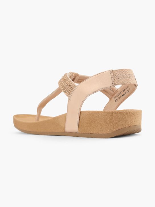 Graceland Sandalen-Zehentrenner beige