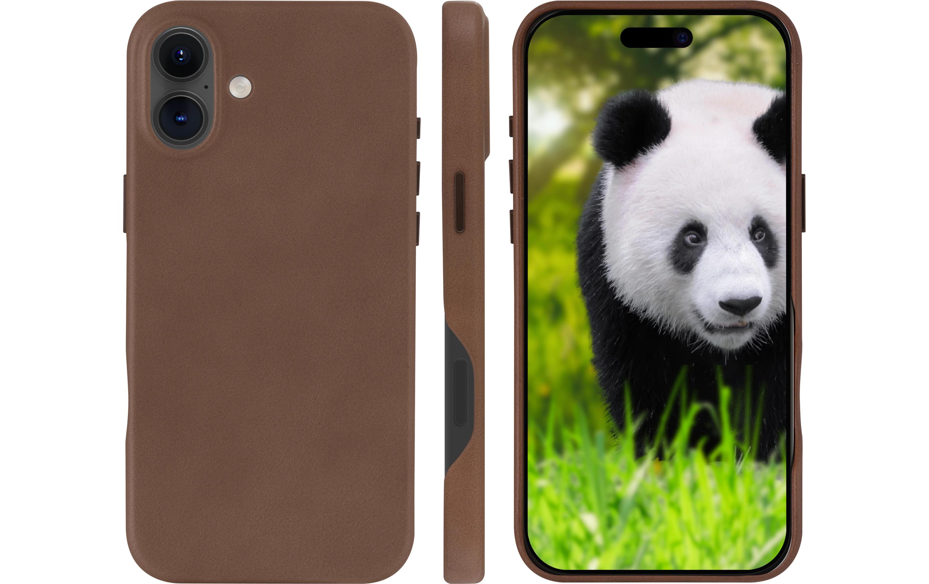 Book Cover Lynge iPhone 16 Plus BraunSchutzhülle für das Apple iPhone 16 Plus