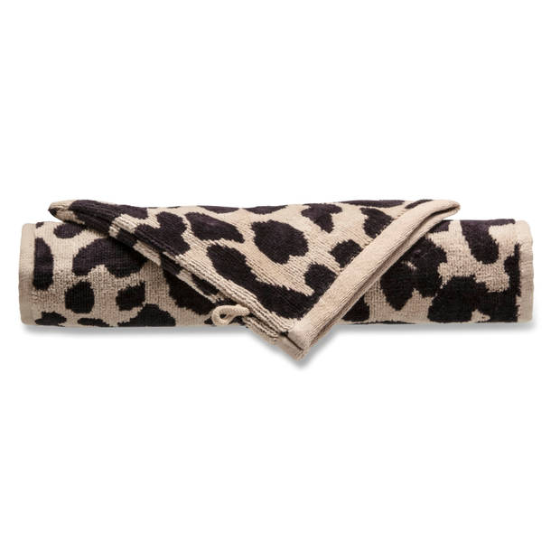 Blokker Gastendoek Tijger - 30x50 cm - Beige/Zwart