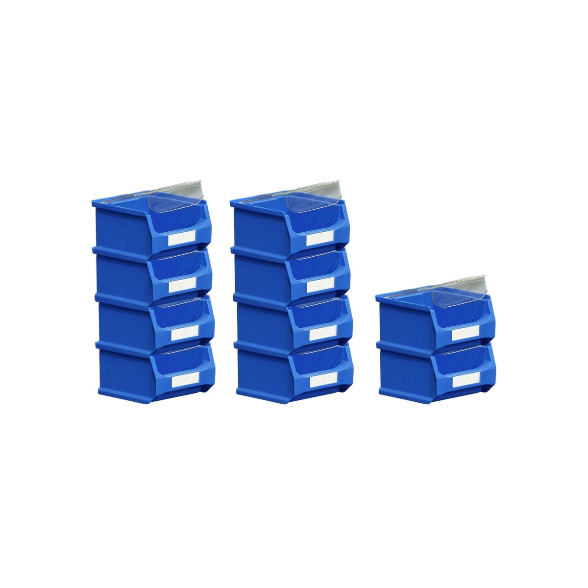 PROREGAL Value Pack 10 x Blauwe Opbergdoos 1.0 Met Deksel HxBxD 6 x 10 x 10 cm 0,4 Liter Opbergdoos