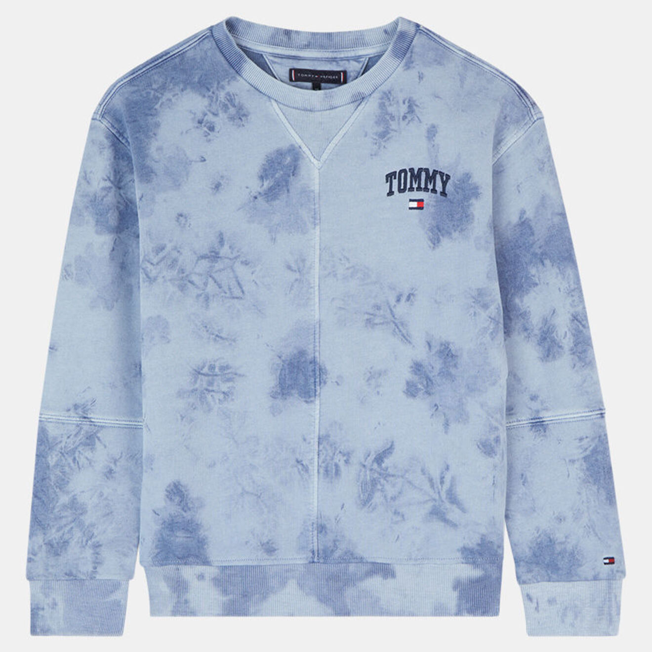 Tommy Hilfiger Sweat en Coton molletonné imprimé tie & dye bleu