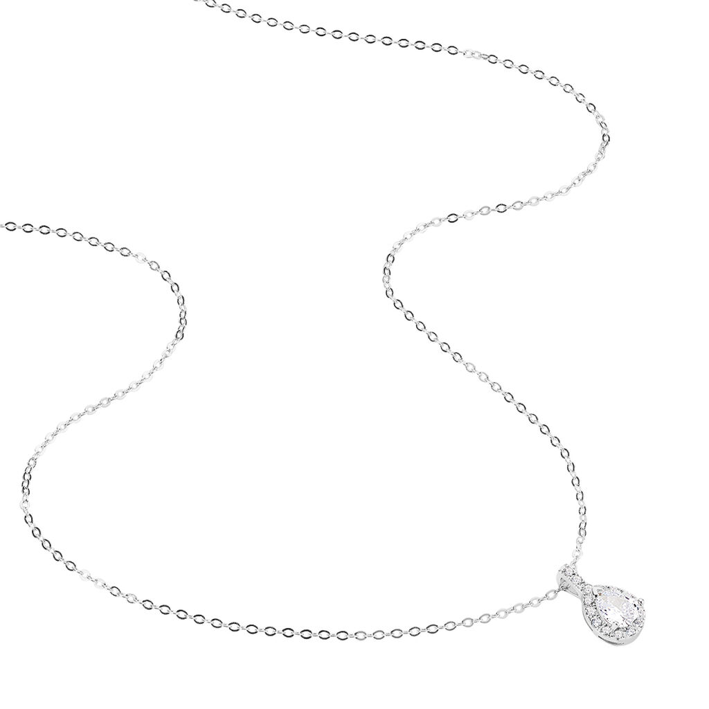 Collier Mélie Argent Blanc Oxyde De Zirconium