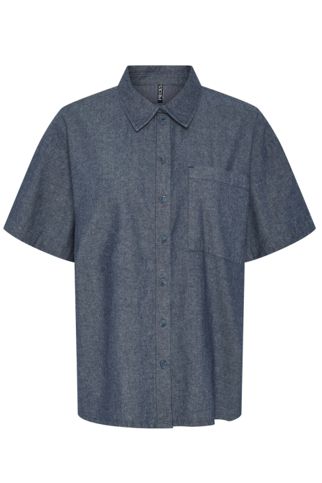 Pieces blauwe dames blouse