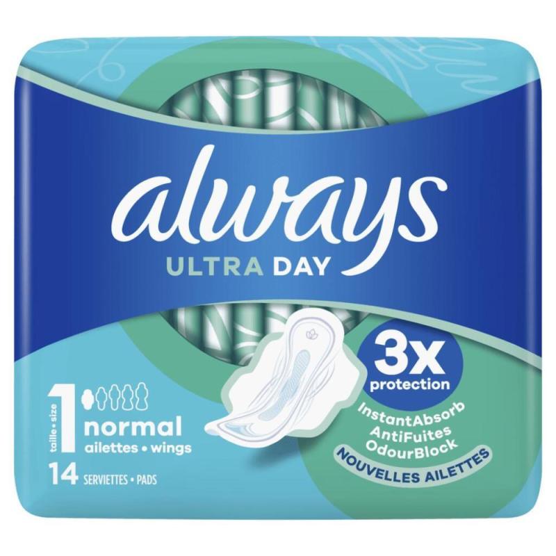 Always Ultra Normal Maandverband Met Vleugels 14 stuks