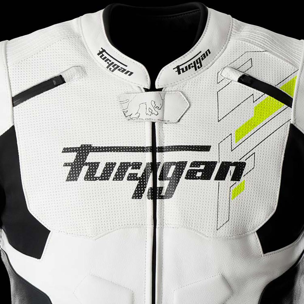Furygan - Blouson Raptor Evo 3 Blanc / Noir / Jaune fluo