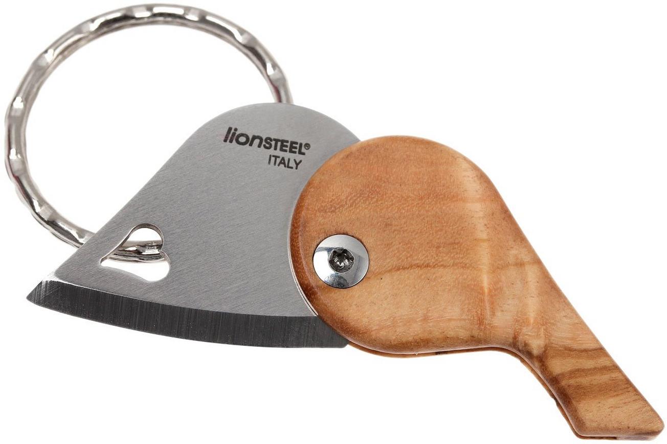 LionSteel LionBeat olijfhouten sleutelhangerzakmes