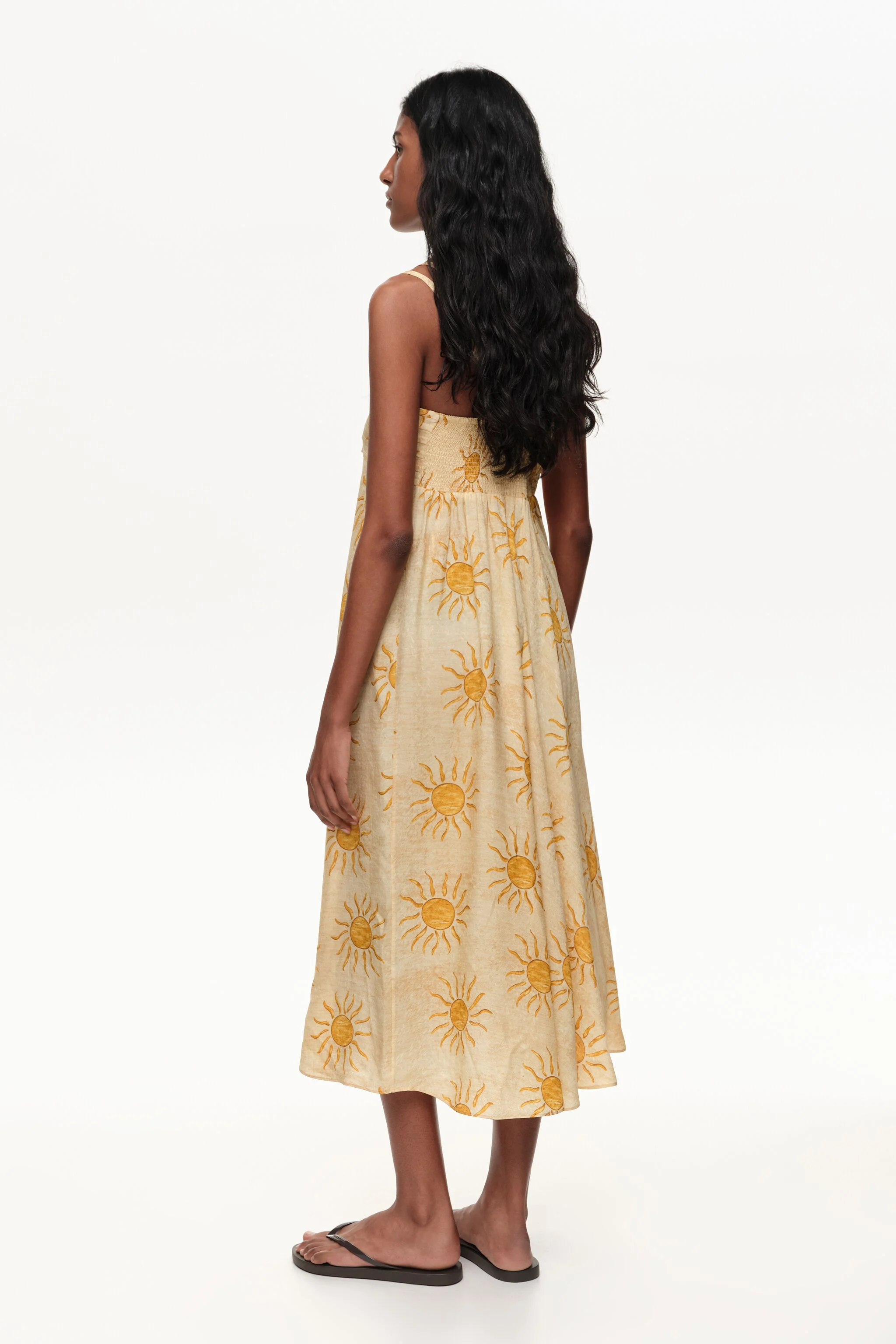 Vestido plissado Bimba by the South em formato A