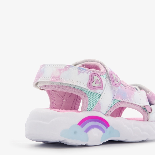 Blue Box meisjes sandalen met lichtjes regenboog