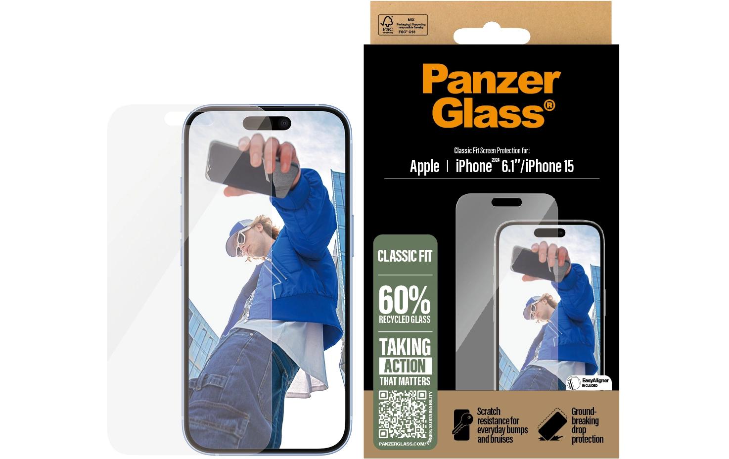 Displayschutz Classic Fit iPhone 15/16Display-Schutzfolie für das Apple iPhone 15/iPhone 16