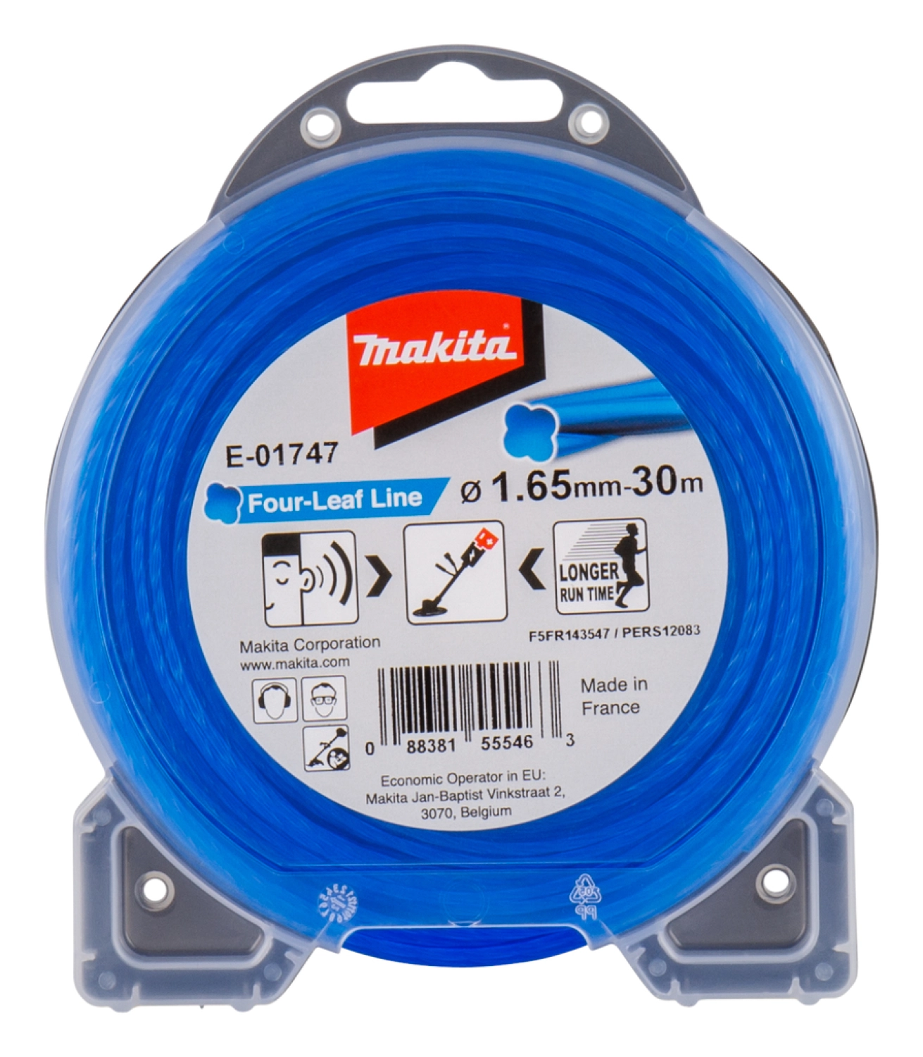 Makita E-01747 Maaidraad 1,65x30 meter blauw