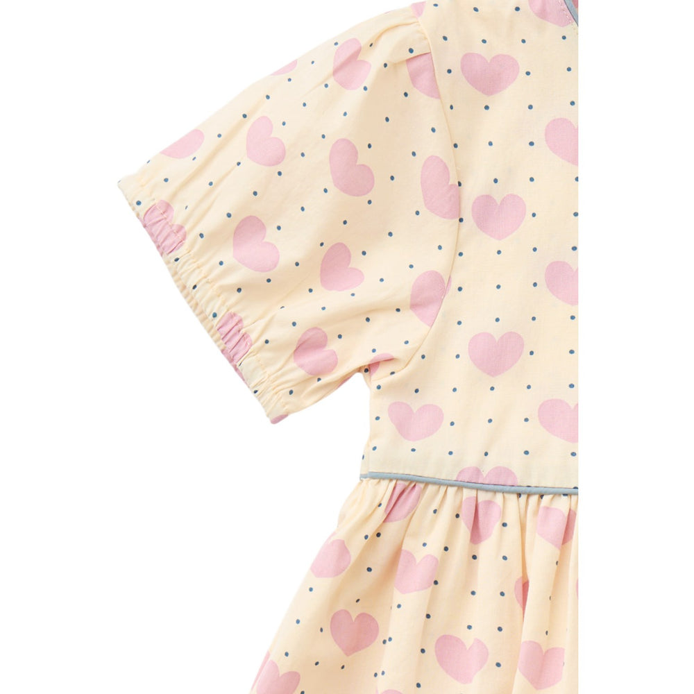 Køb COPENHAGEN COLORS Heart Aop Heart & Dots Kjole
