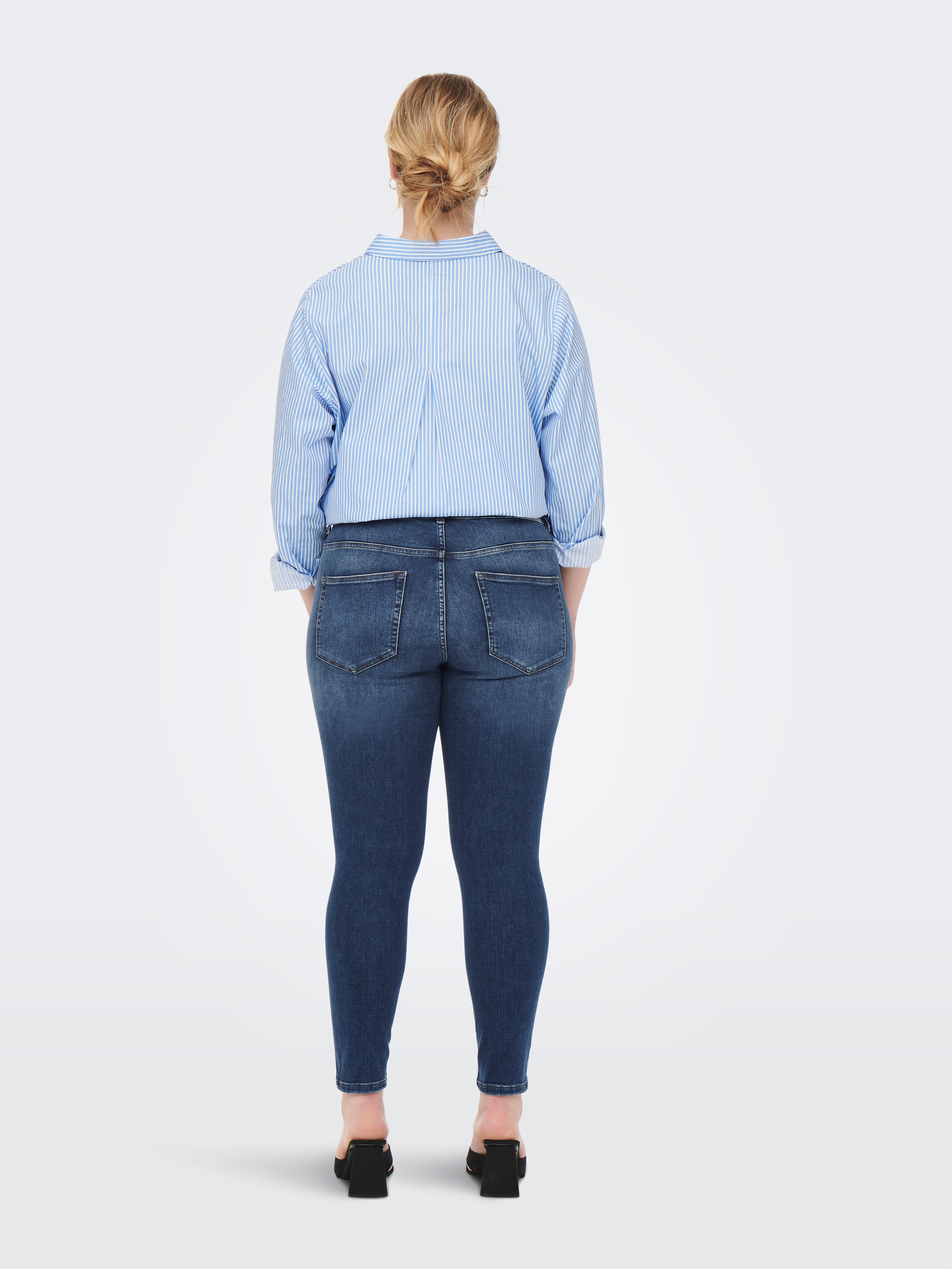 CARBOBBI Skinny Fit Jeans Medium Blue Denim