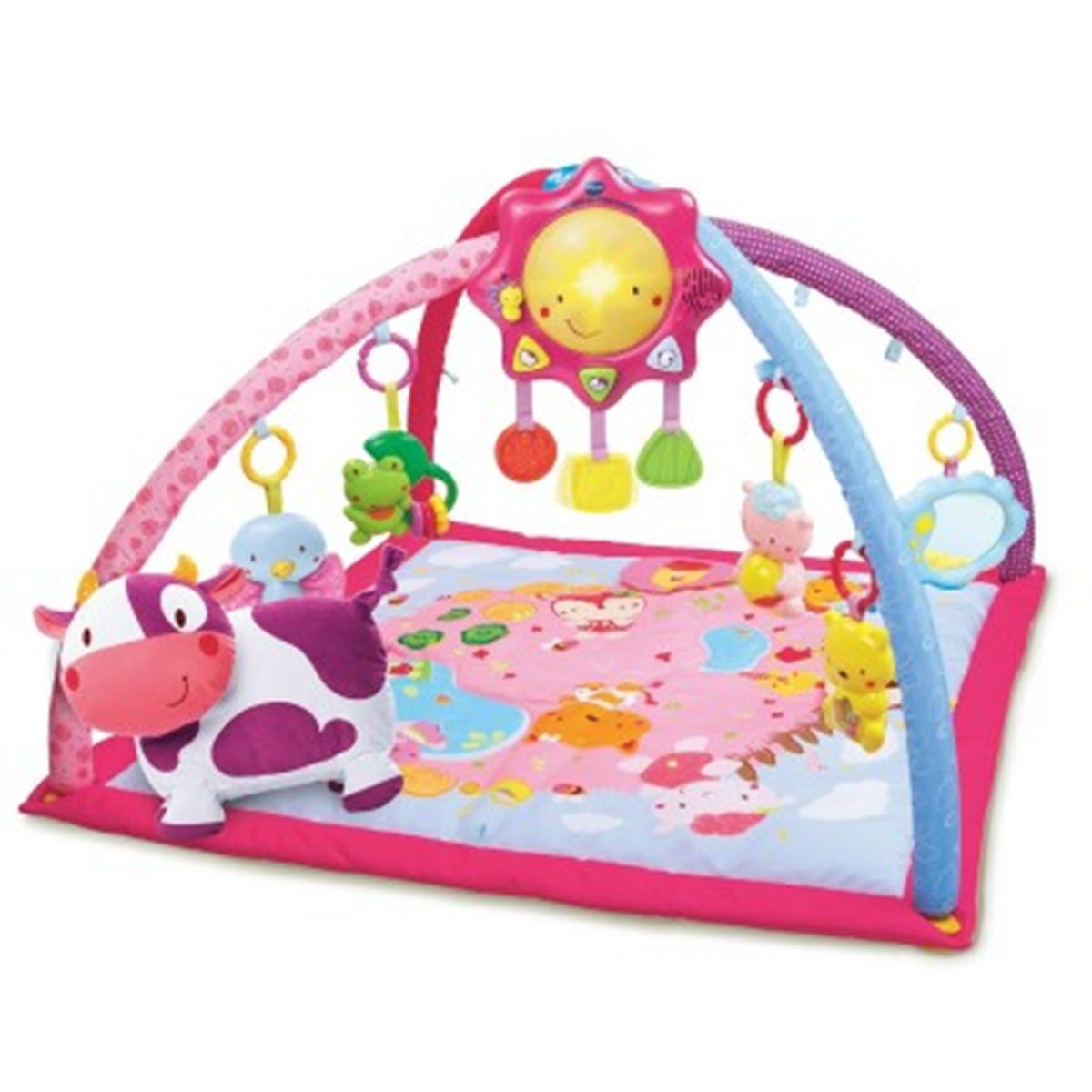 Lumi tapis des p'tits copains rose