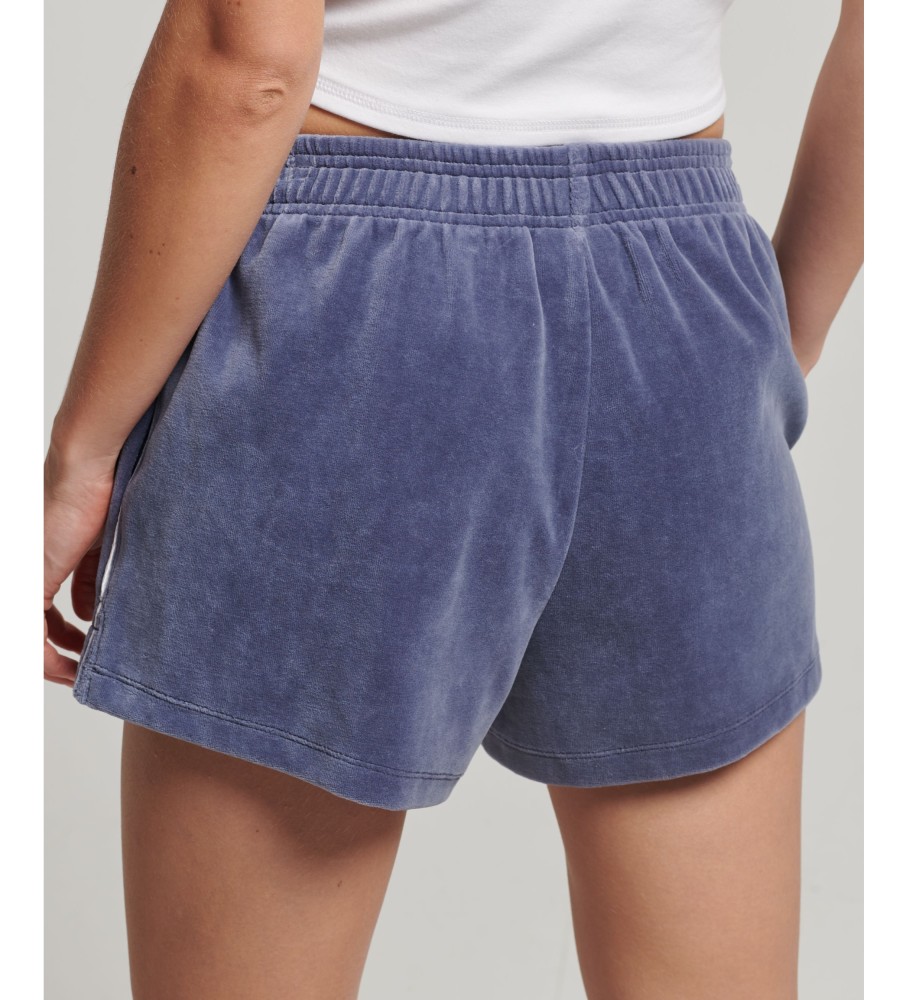 Shorts de veludo azul da Superdry