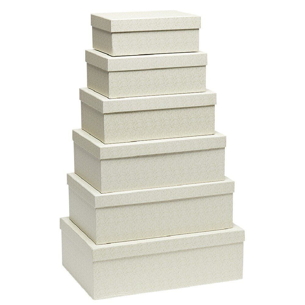 Boîte gigogne en carton uni x6
