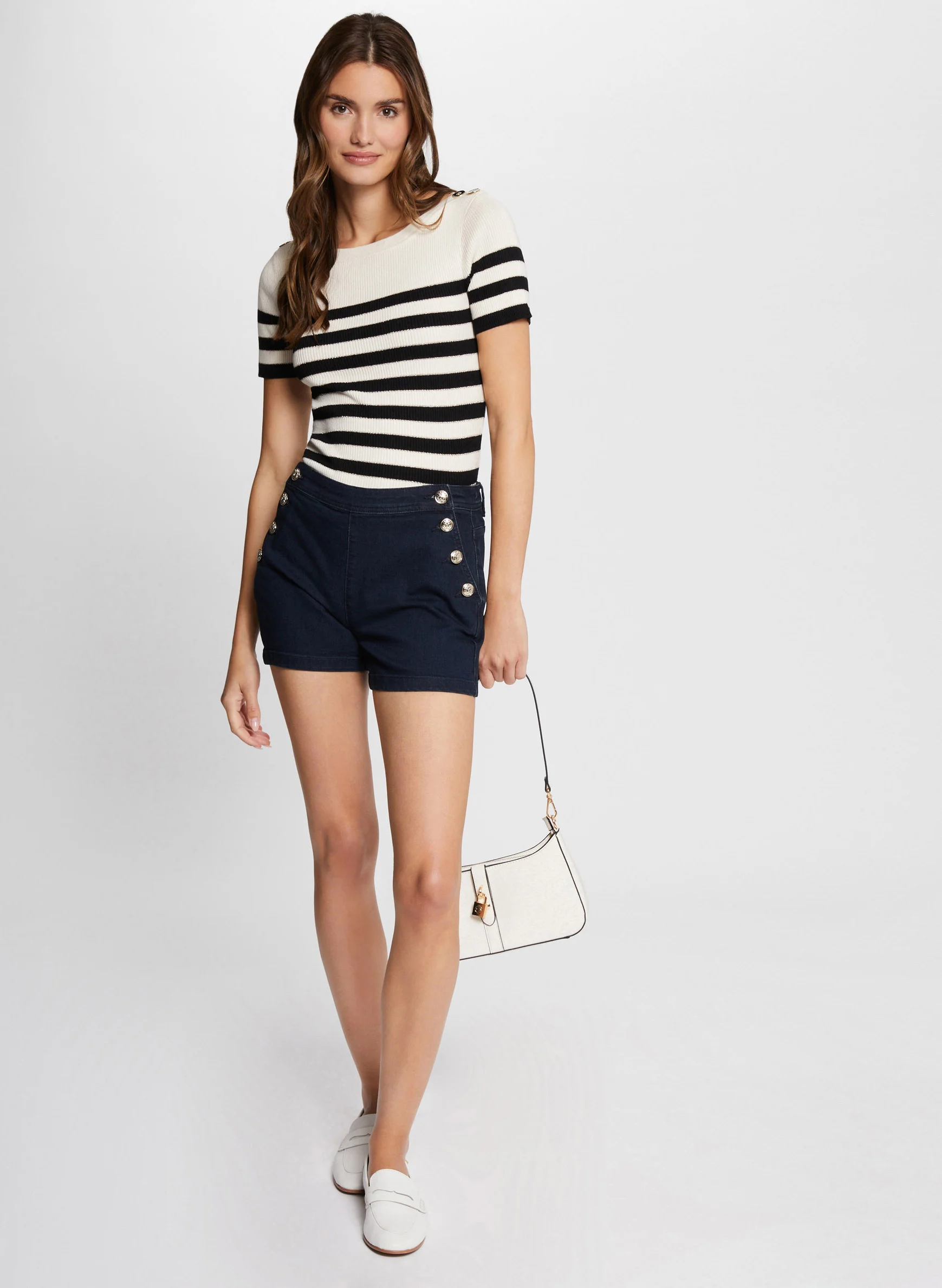SHIVAL - Short ajusté en jean | Bleu