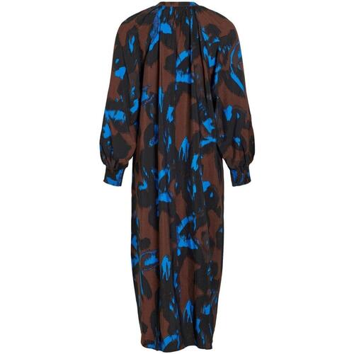 Vila - VIDOGMA RIA L/S ANCLE DRESS Azul