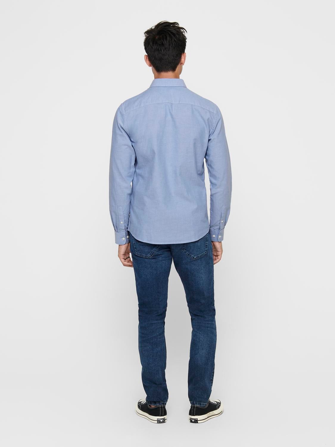 ONSALVARO Oxford Hemd Cashmere Blue