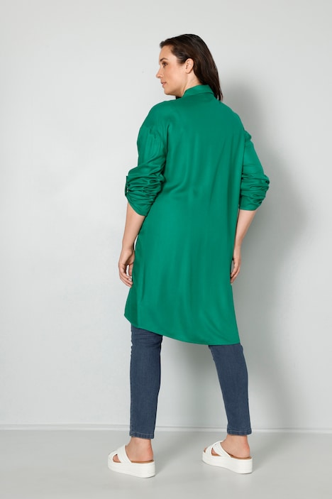 Longbluse, Hemdkragen, Langarm