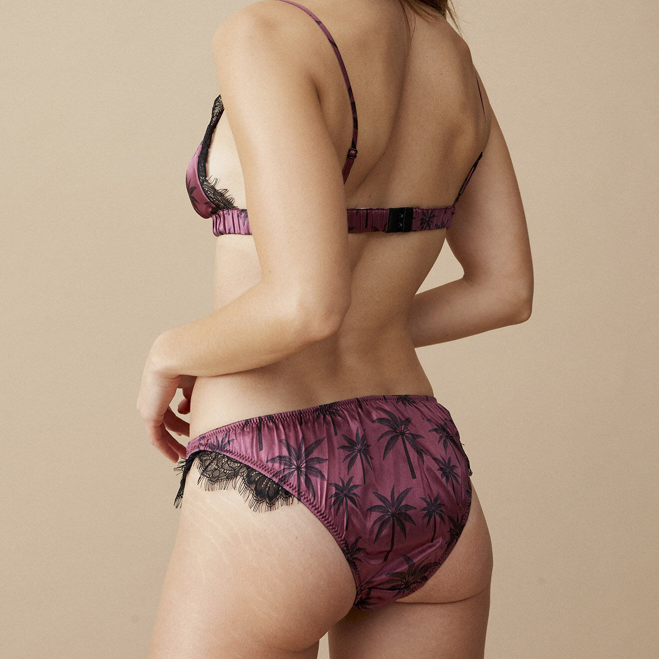 Wild Ensemble soutien-gorge & culotte en Soie mélangée Vesta berry
