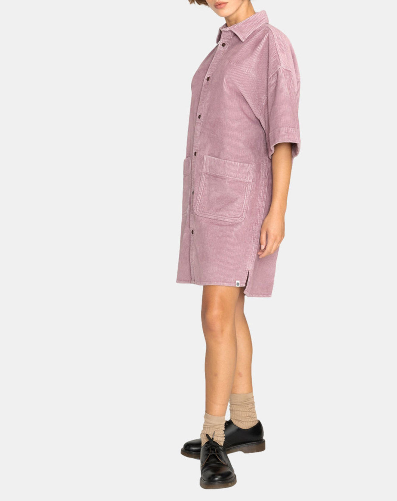 Element Robe en Velours côtelé rose