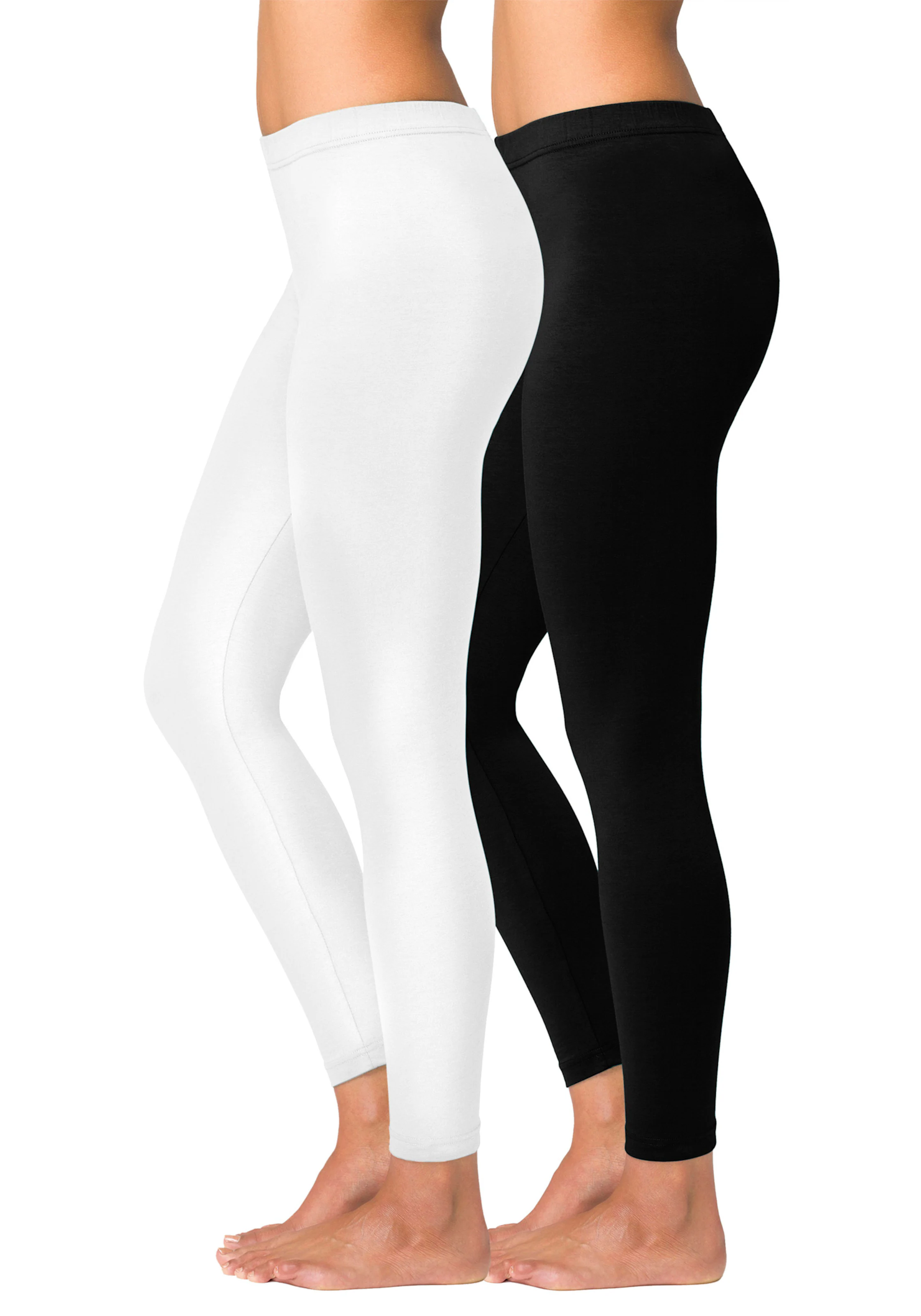 Leggings in weiß, schwarz