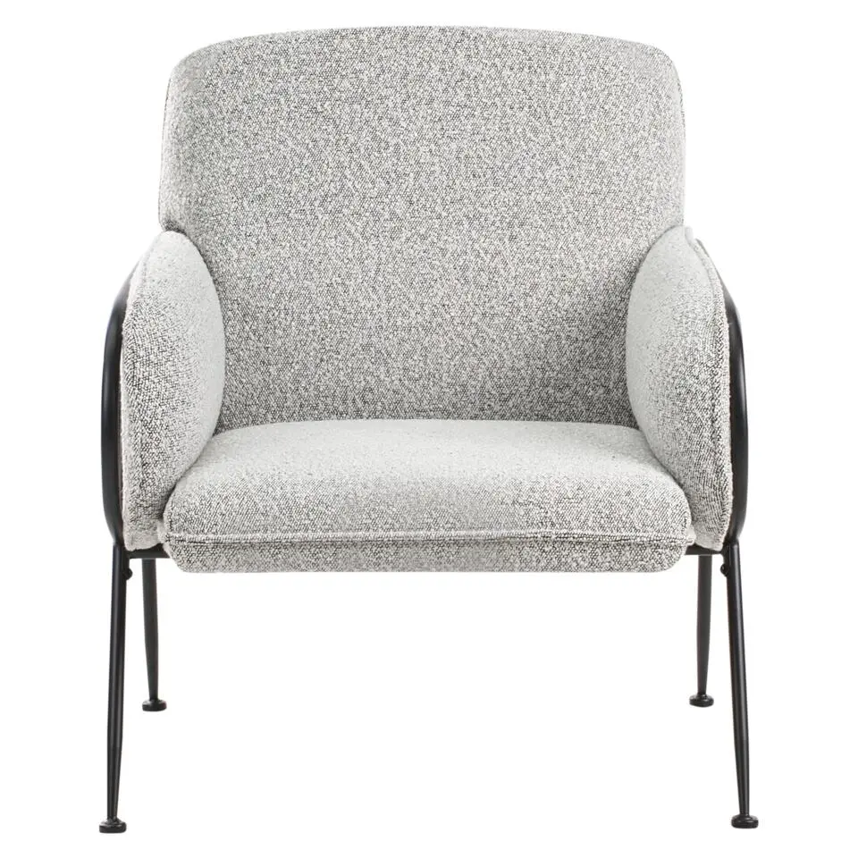 TRYSNES - Fauteuil - Zwart/Wit - Polyester