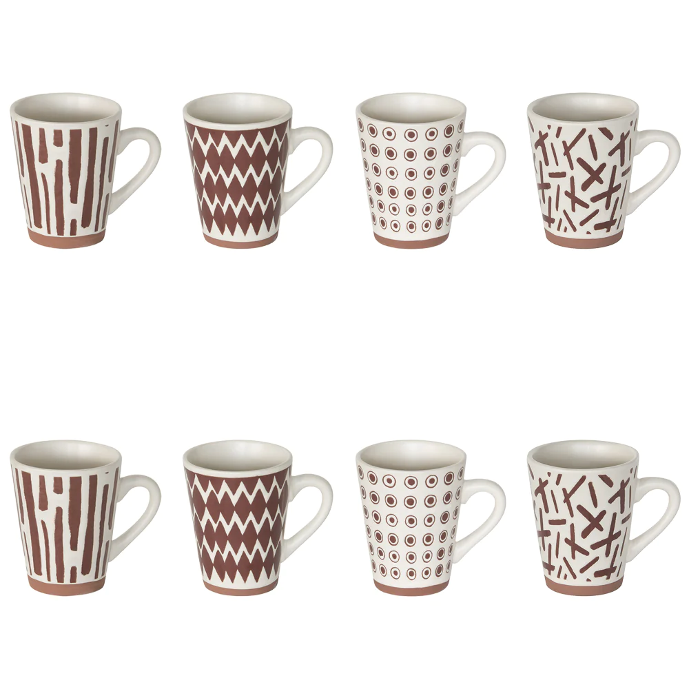 Coffret de 8 tasses 10cl Fidji Terra Table passion