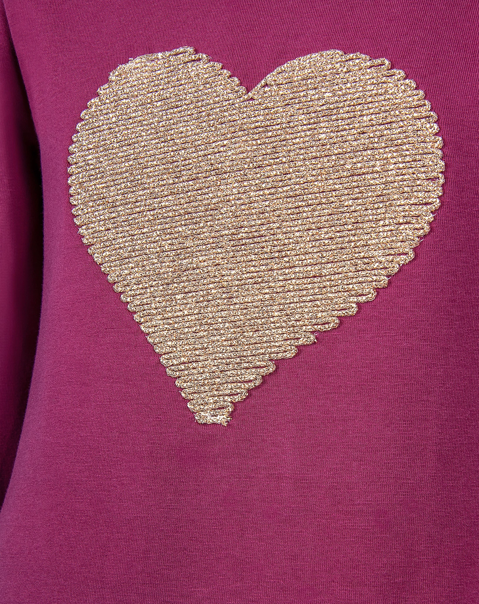 Langarmshirt GOLDEN HEART in berry