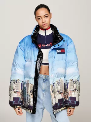 Jaqueta puffer reversível Alaska da Tommy x Awake NY