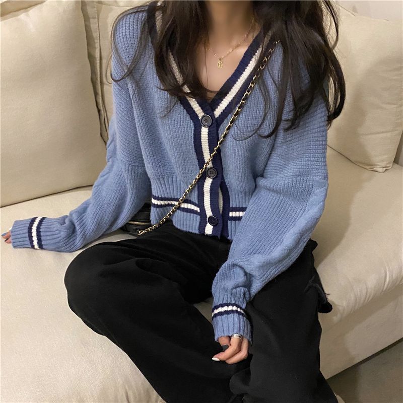 Dute - Contrasterende rand cardigan