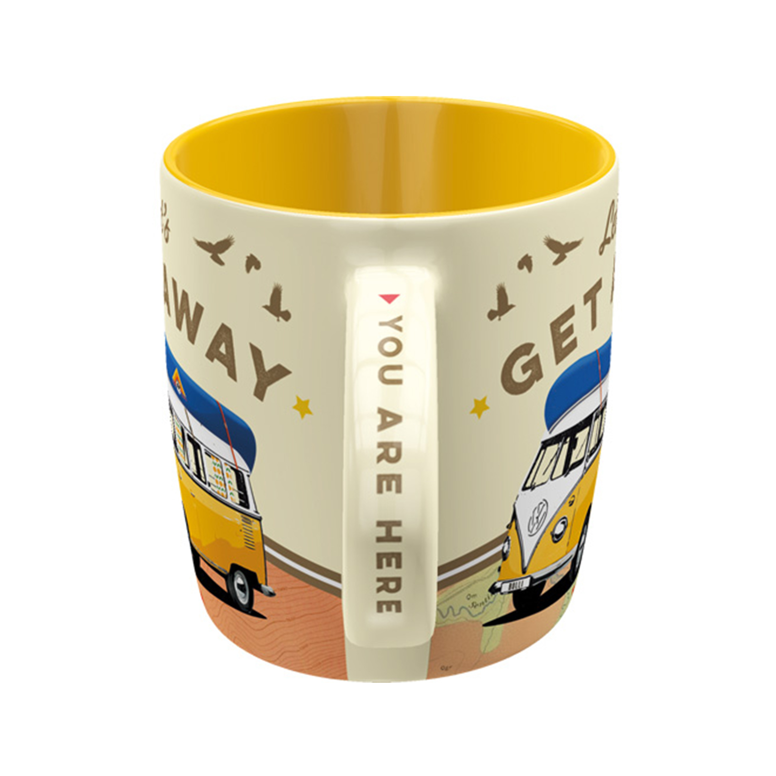 Kaffeebecher VW Bulli - Lets get away - Keramik -330 ml