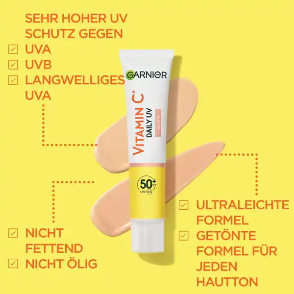 Vitamin C Tägliches Sonnenfluid Glow LSF 50+
