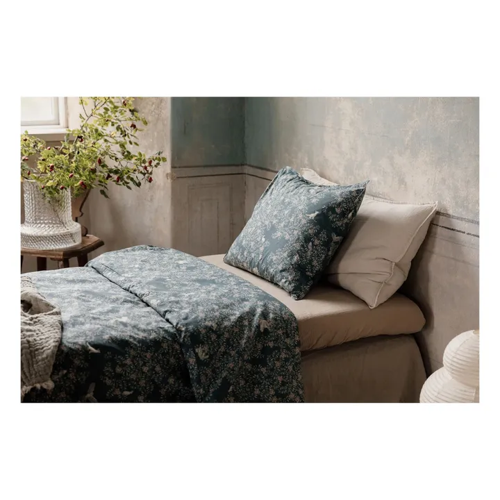 garbo&friends Parure de lit Fauna en percale de coton | Bleu