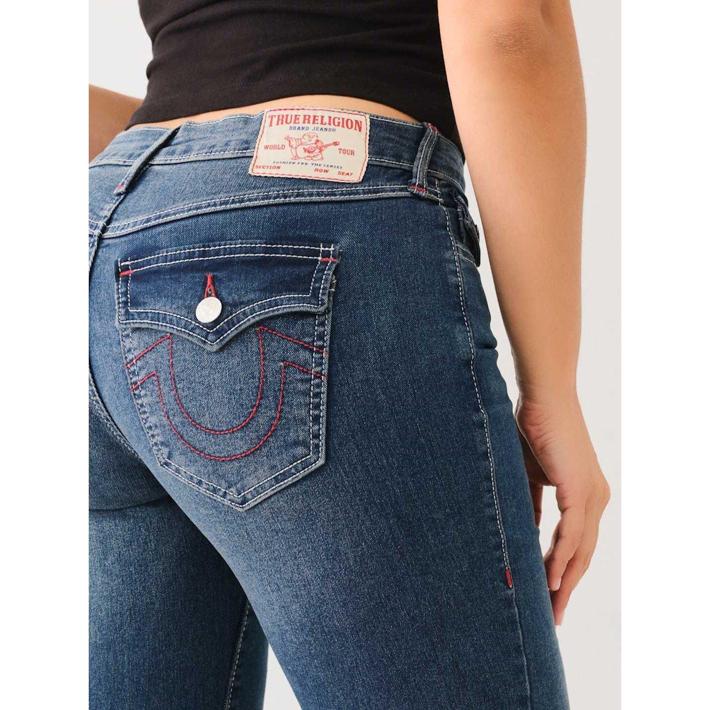 True Religion TR Becca Mid Rise Bootcut Jeans Womens