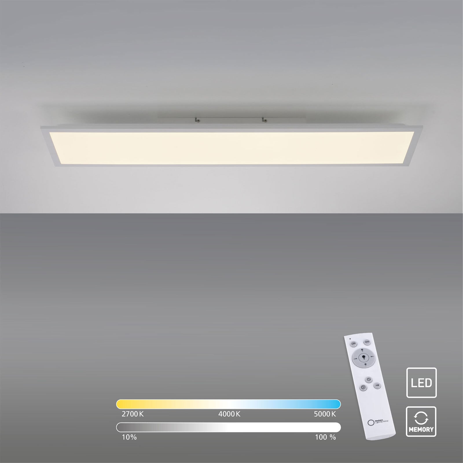 LED-Deckenleuchte Flat 100x25 weiß