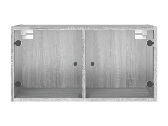 Armoire murale avec portes en verre sonoma gris 68,5x37x35 cm