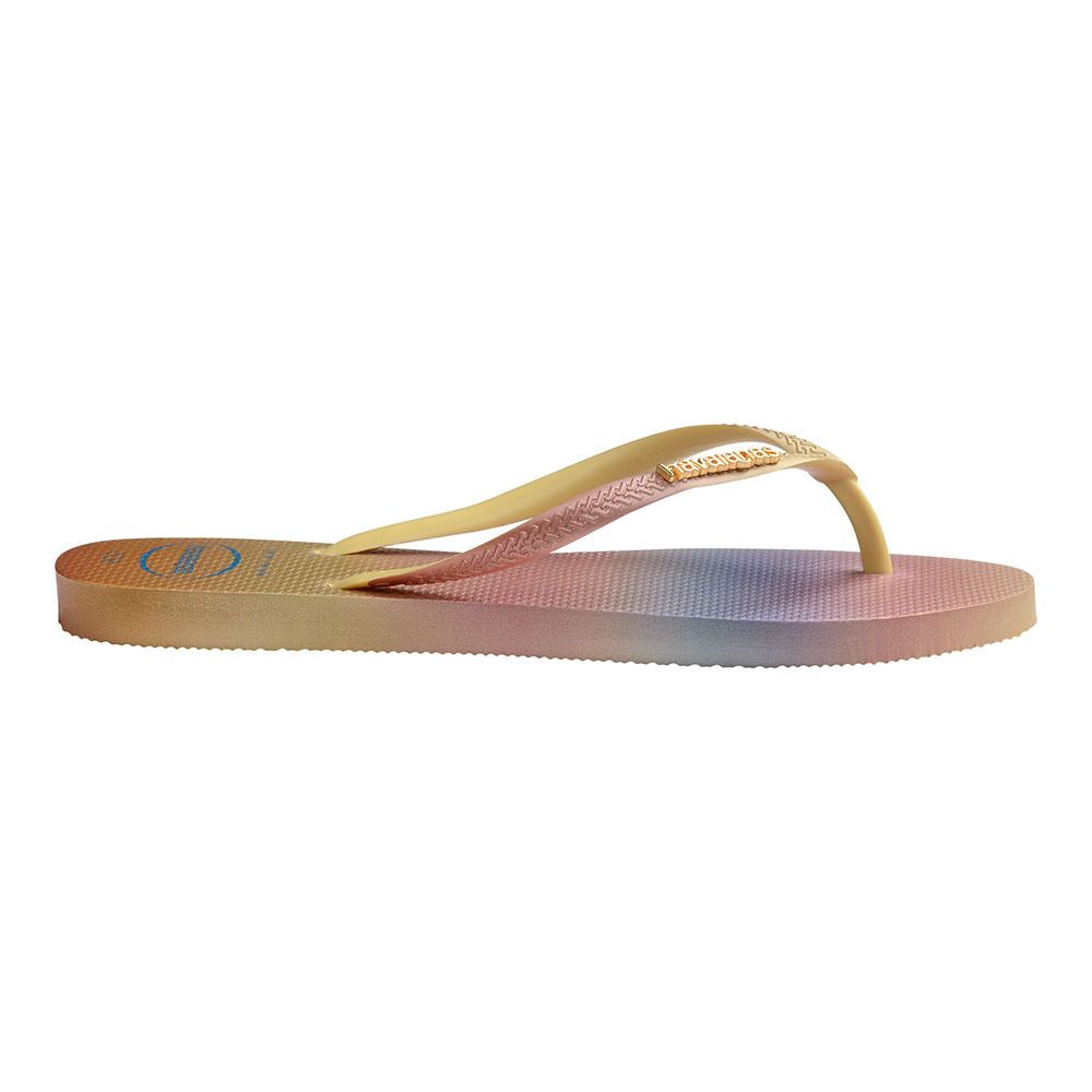 Havaianas SLIM GRADIENT SUNSET - Tongs Femme yellow pixel